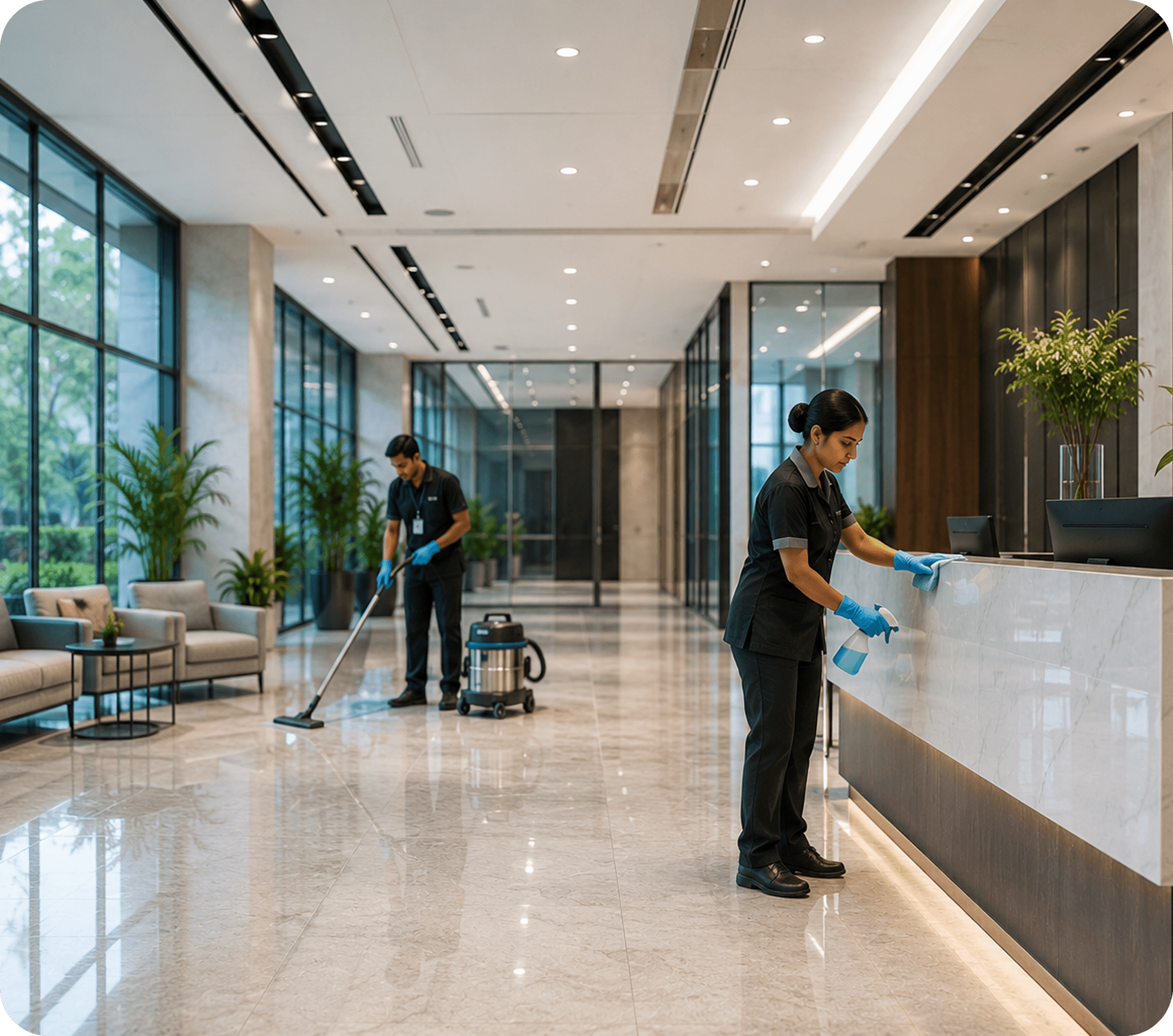 Empowering Businesses - Cleaners at work